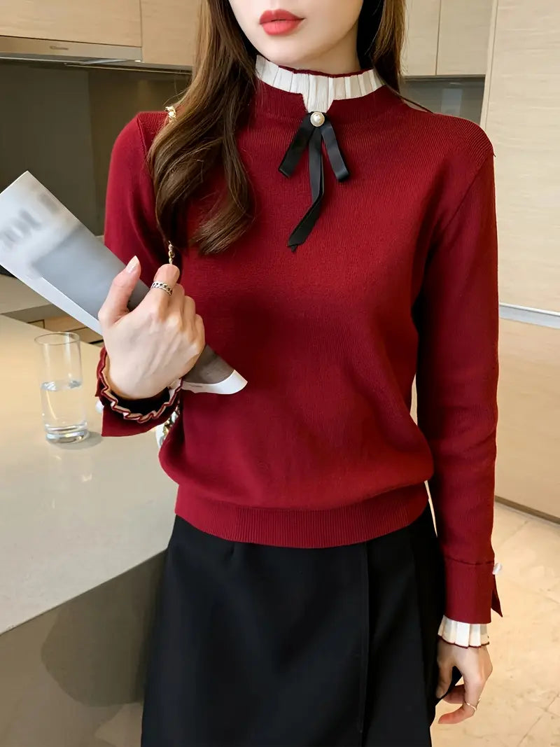 Quinn – Elegant Cotton Ruffled Collar Top