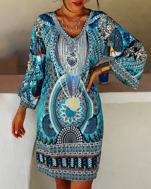 Gayle – Boho V-neck Dress