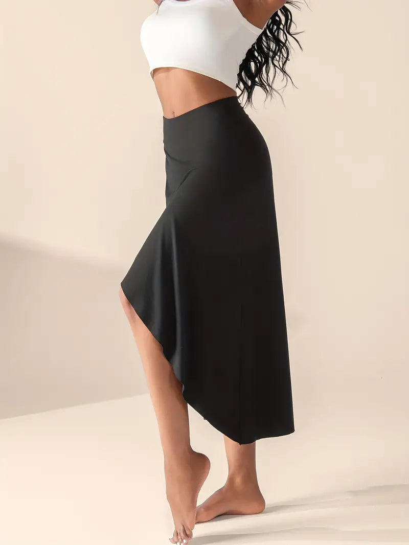 Mira – High Waisted Slit Skirt with Pockets