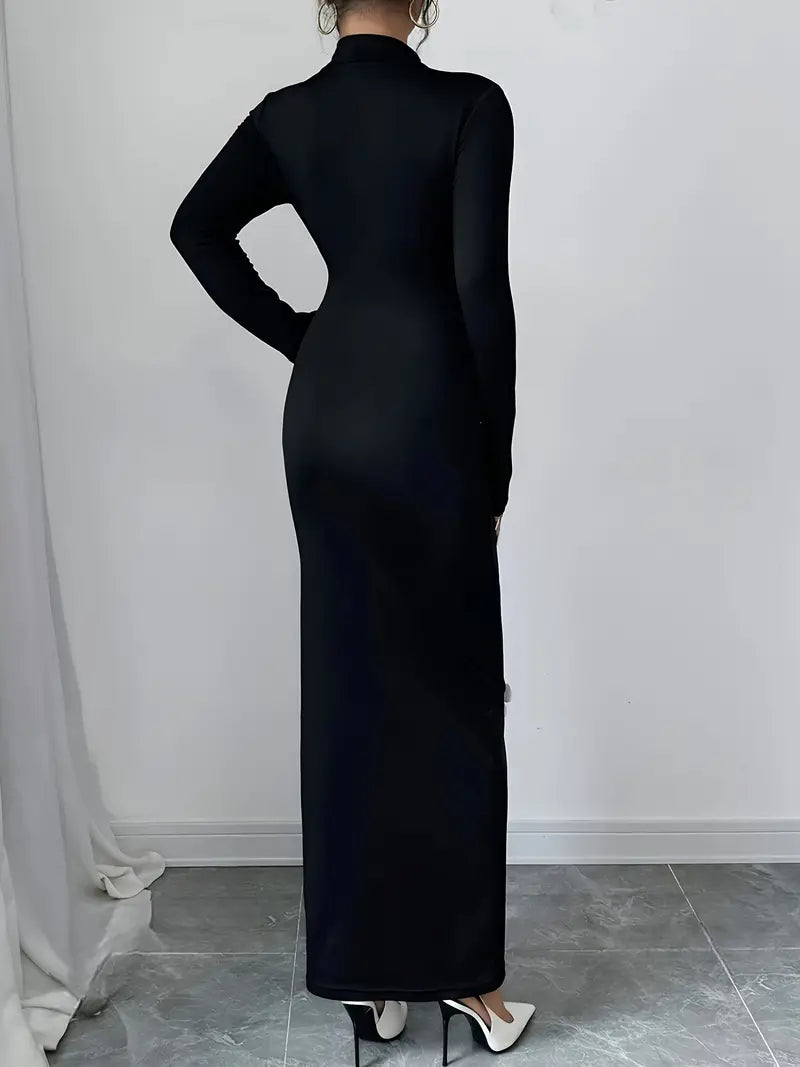 Fabiola – Stylish bBlack Midi Dress