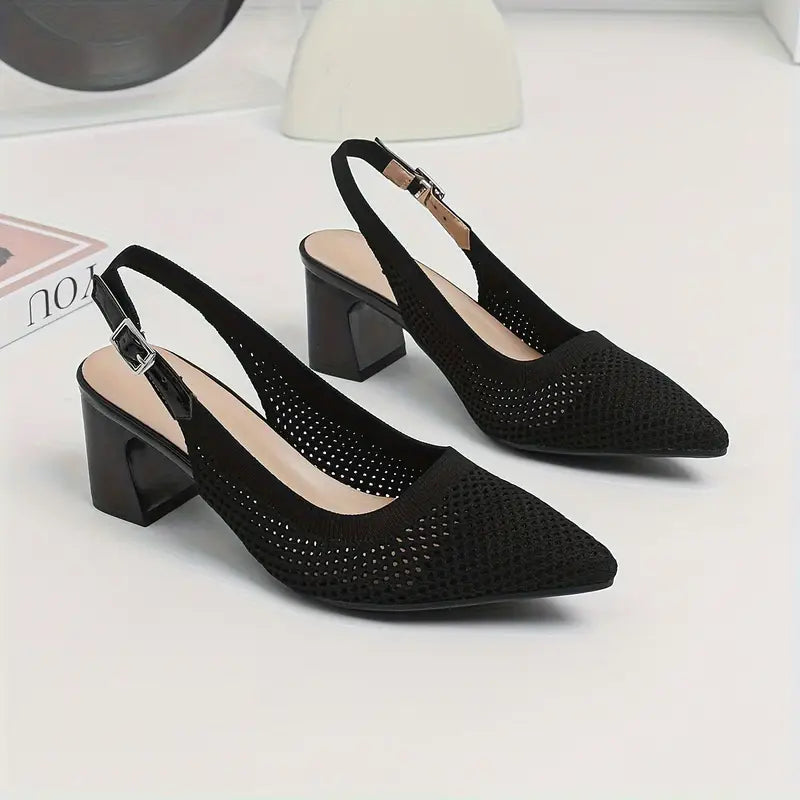 Rinika – Chic Slingback Mesh Knit Sandals