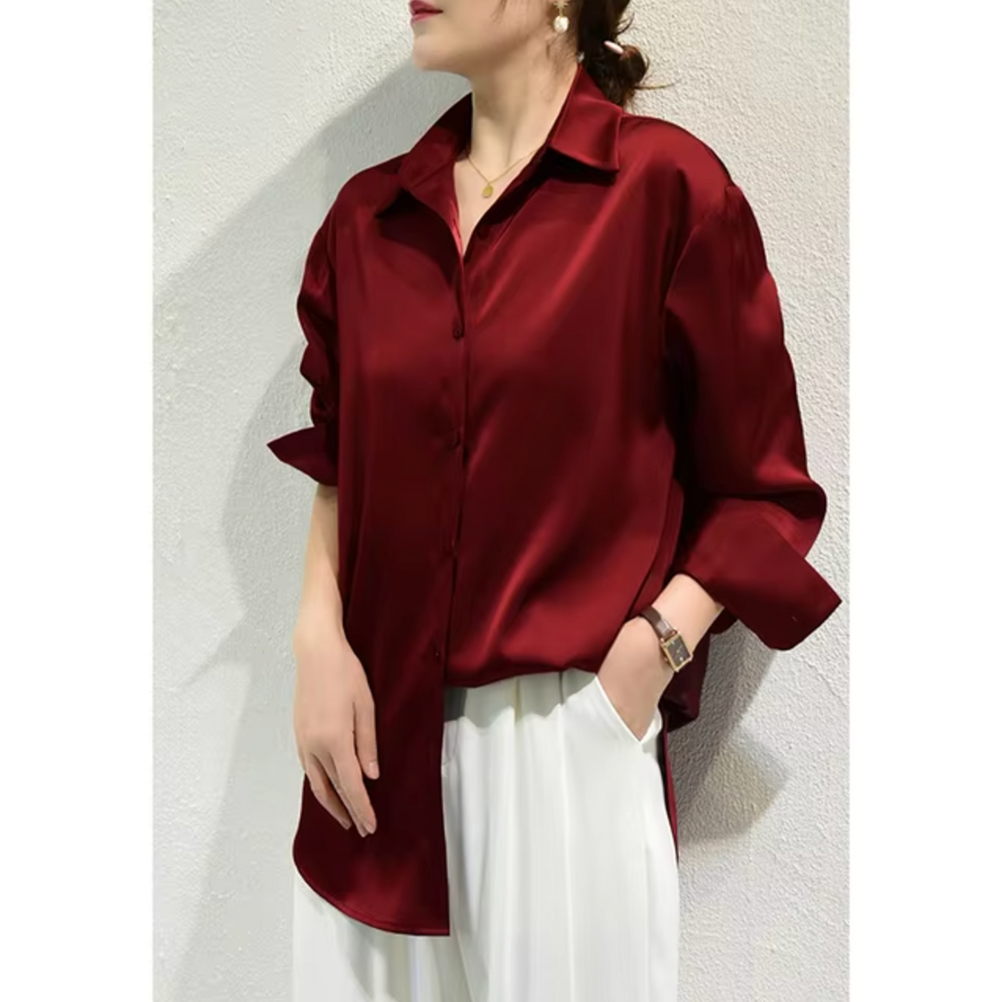 Paige – Elegant Satin Blouse