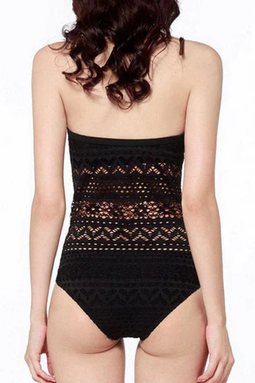 Henley – Crochet Lace One-Piece Swimsuit