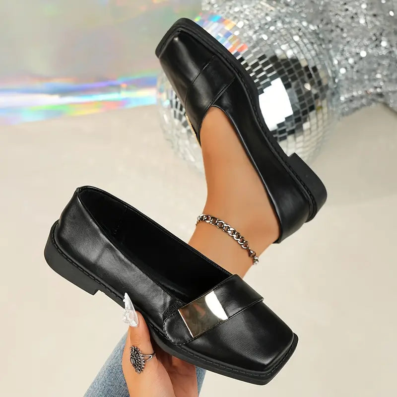 Eldraine – Elegant Leather Loafers with Square Toe