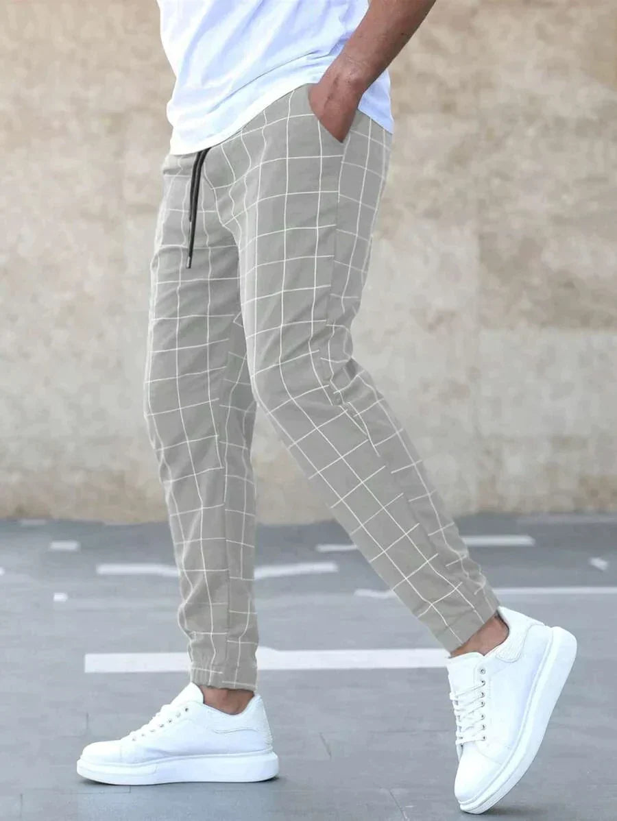 Henry - Elegant Trousers with Grid Pattern