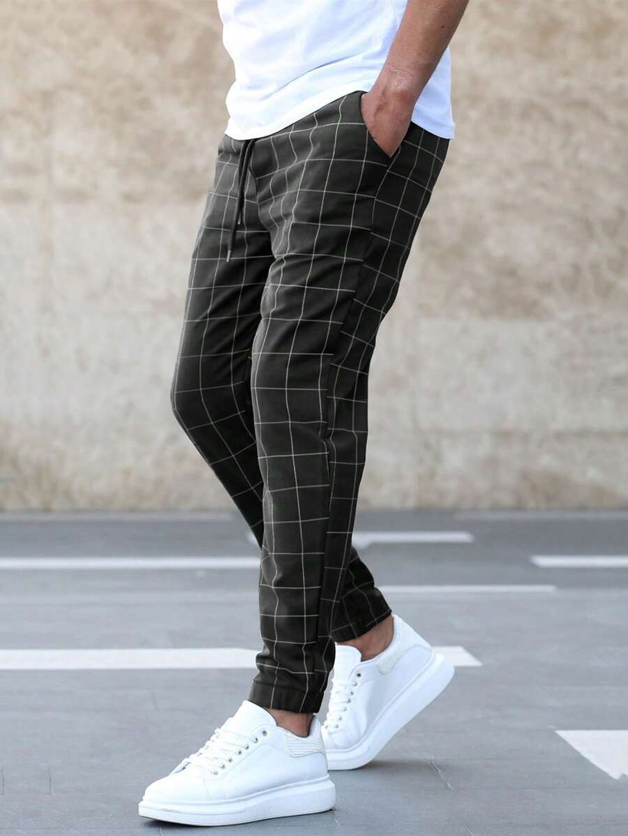 Henry - Elegant Trousers with Grid Pattern