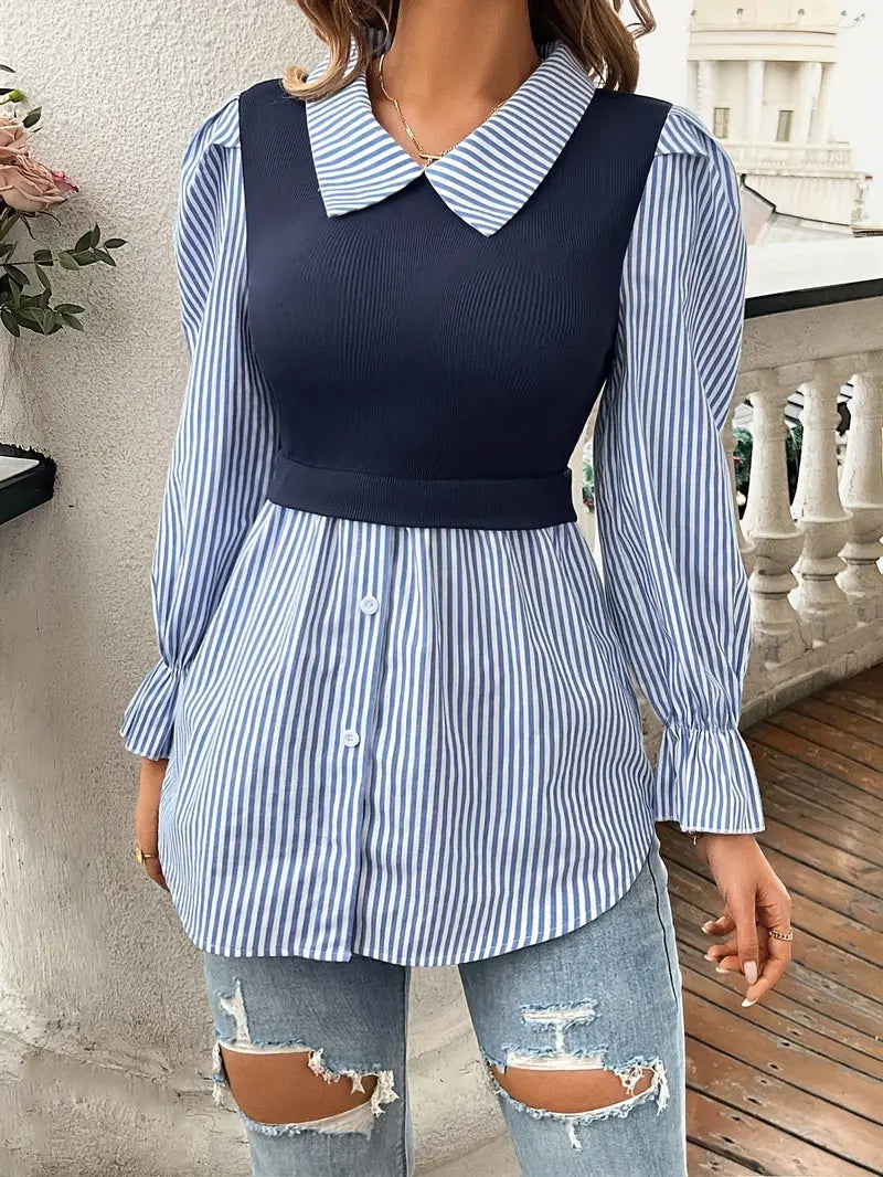 Chinee – Stylish Cotton Two-layer Effect Top