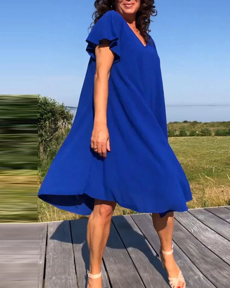 Lucinda – Elegant Cap-sleeved Dress