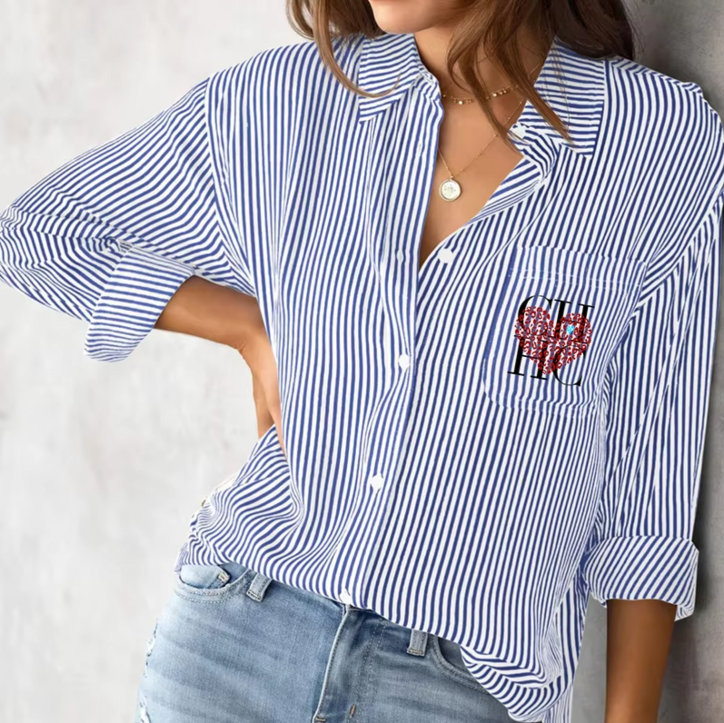 Mita – Striped Long-Sleeved Blouse