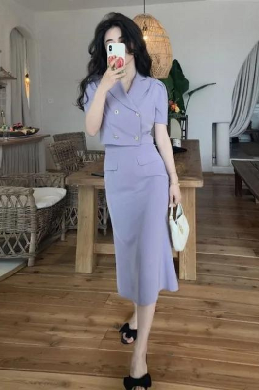 Lorisa - Two-Piece midi Dress Set