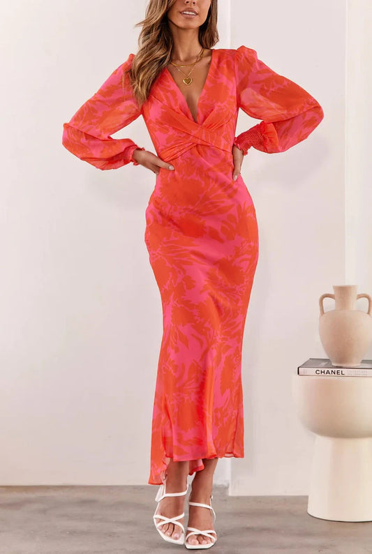 Shani – Elegant V-neck Maxi Dress