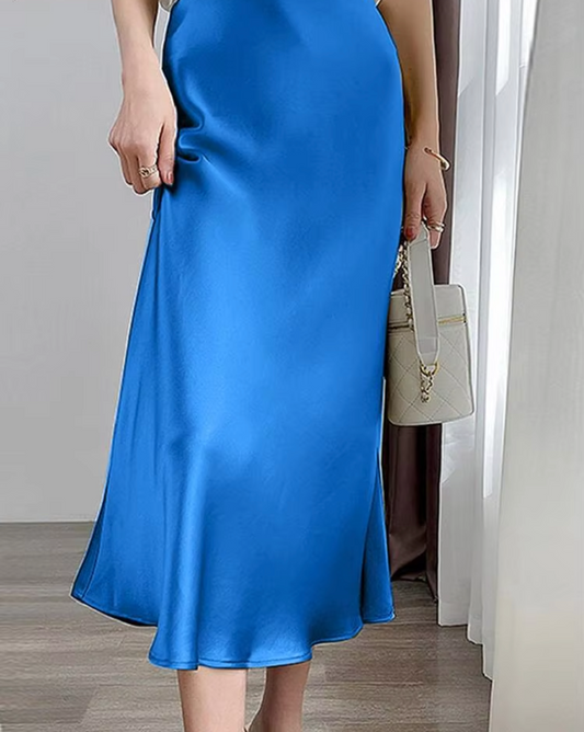 Jaslin – Elegant Satin Silk Skirt