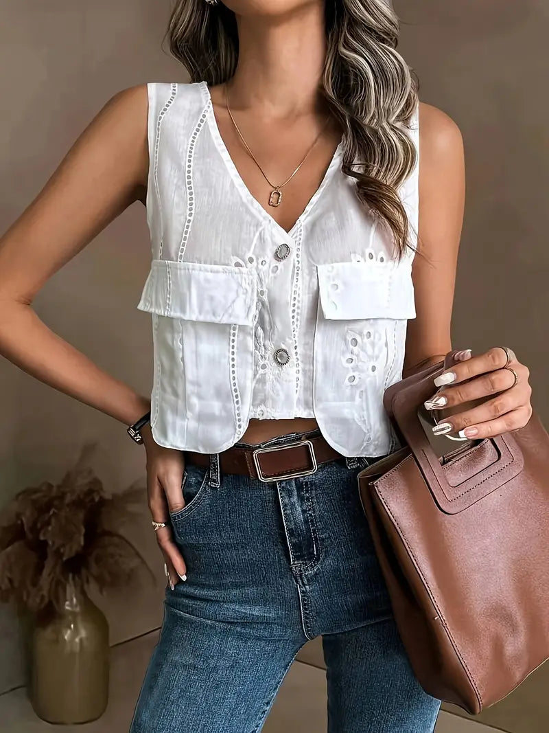 Avenesia – Cotton Embroidered Vest