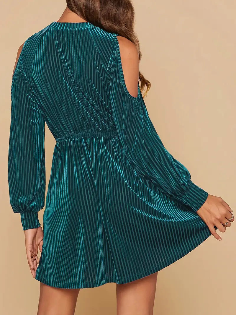 Ingrid – Pleated Velvet Dress