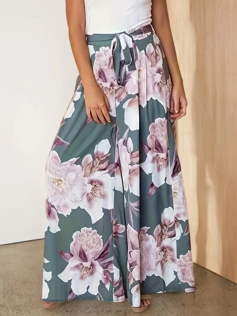 Aisling – Floral High Waist Wide Leg Palazzo Pants