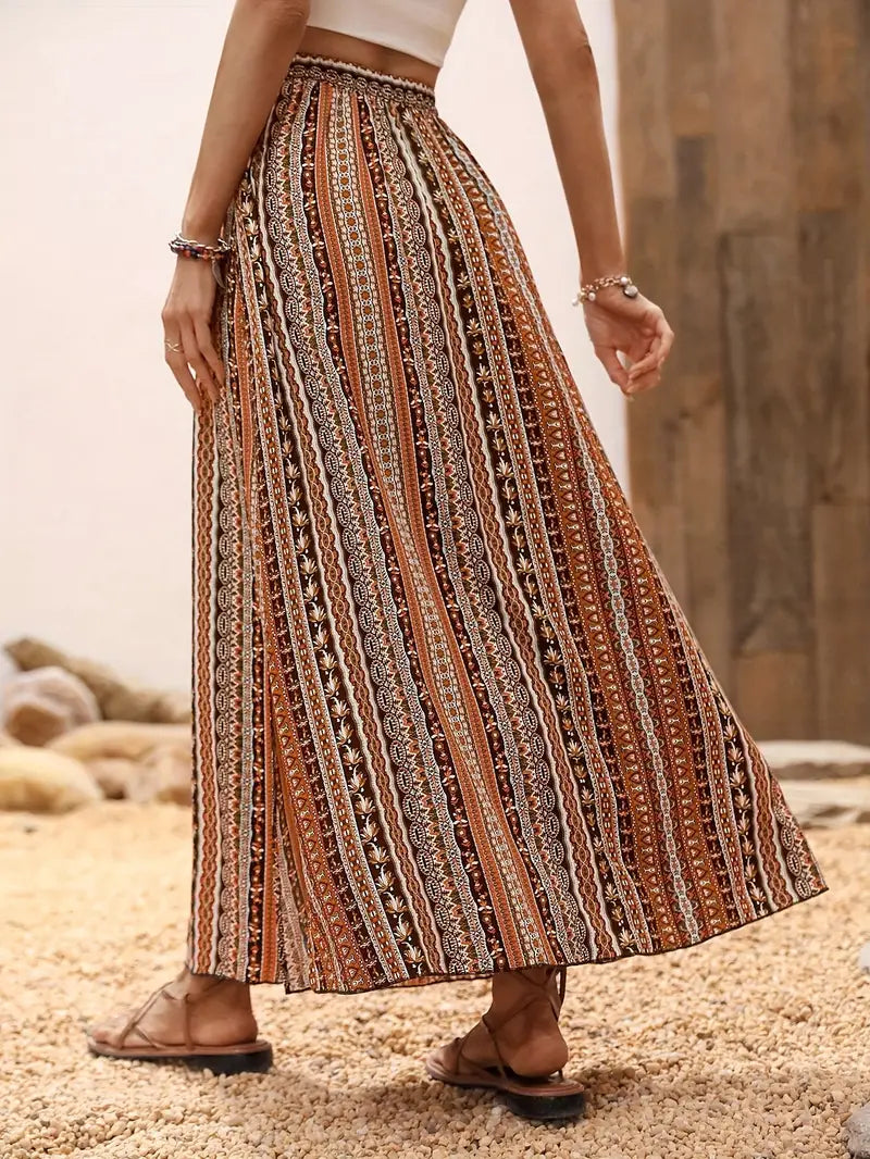 Sam – A-line Skirt with Tribal Print