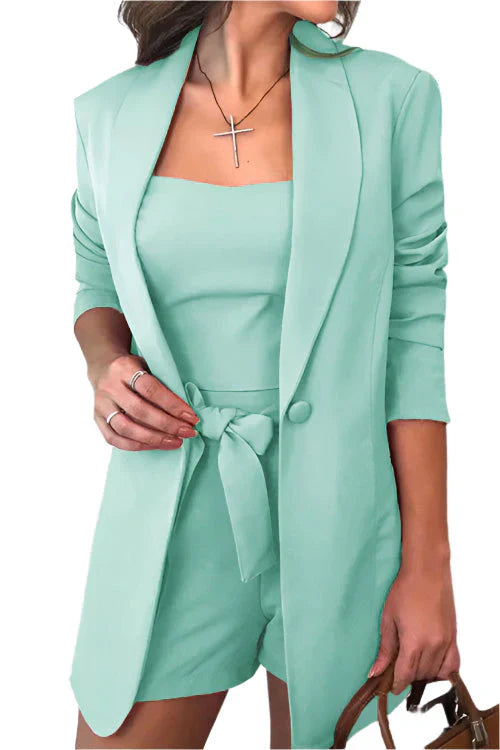 Meliora - 3-piece Chic Blazer Short Set