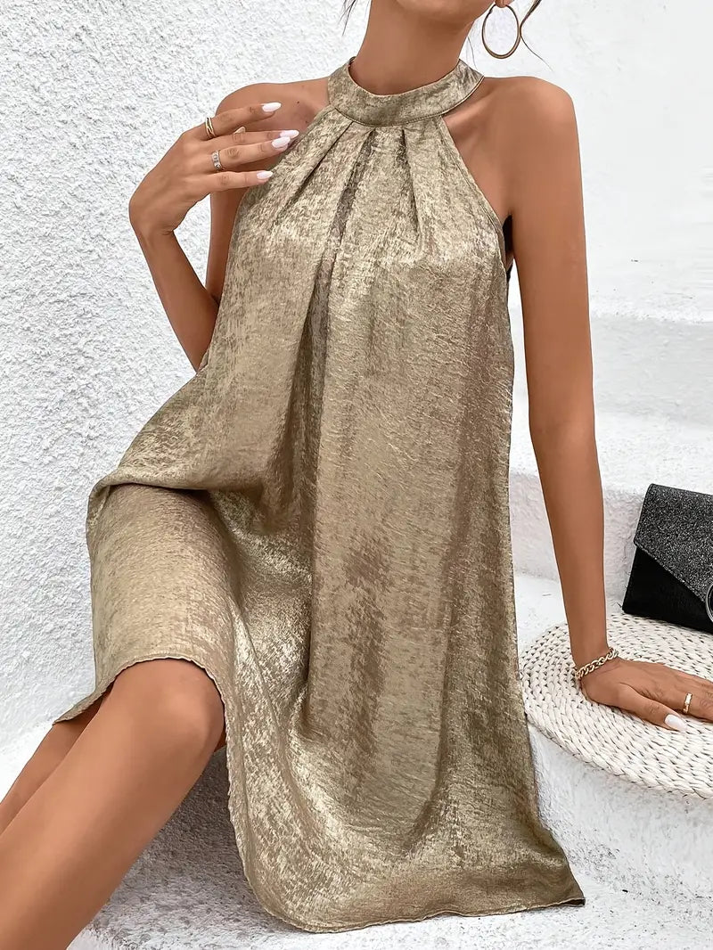 Lue – Elegant Halter Neck Dress