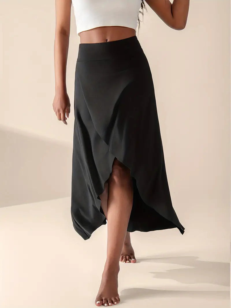 Mira – High Waisted Slit Skirt with Pockets