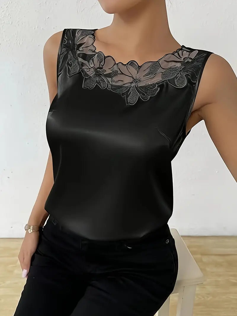 Isalina – Elegant Satin Sleeveless Top