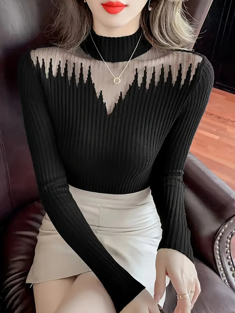 Klea - Elegant Rib Knit Top