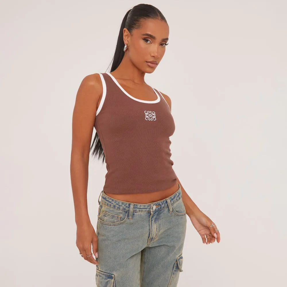 Mireya – Ribbed Cotton Knit Tank Top