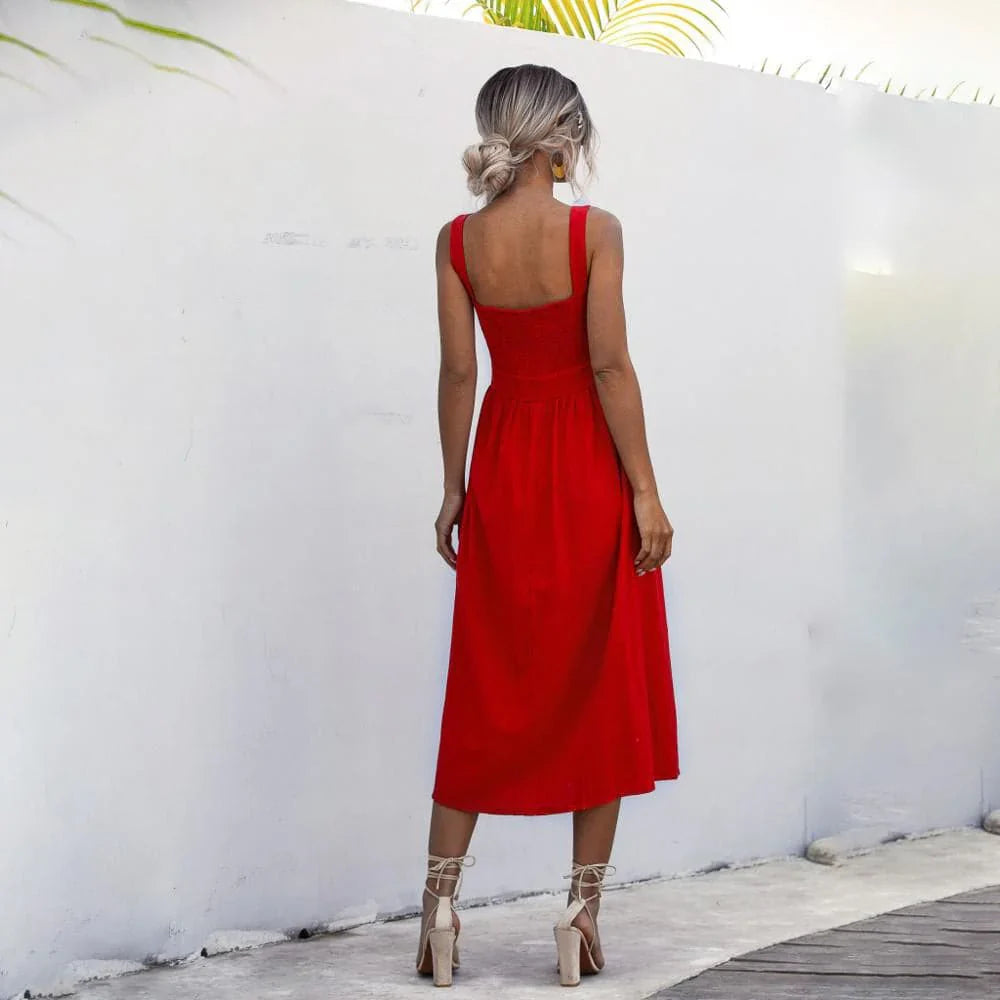 Lilivienne – Elegant Cotton-linen Dress