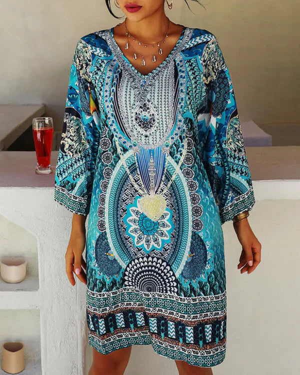 Gayle – Boho V-neck Dress