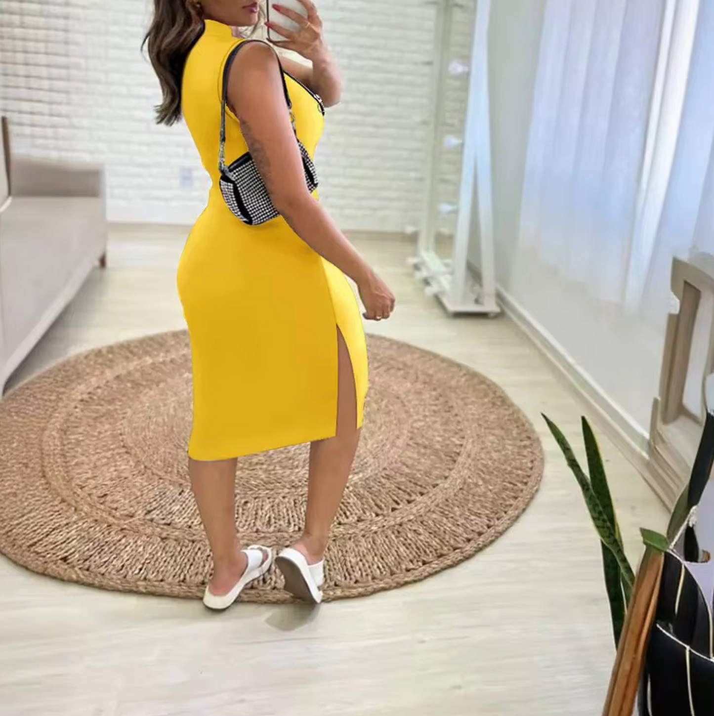 Emily – Zipper Front Elegant Dress