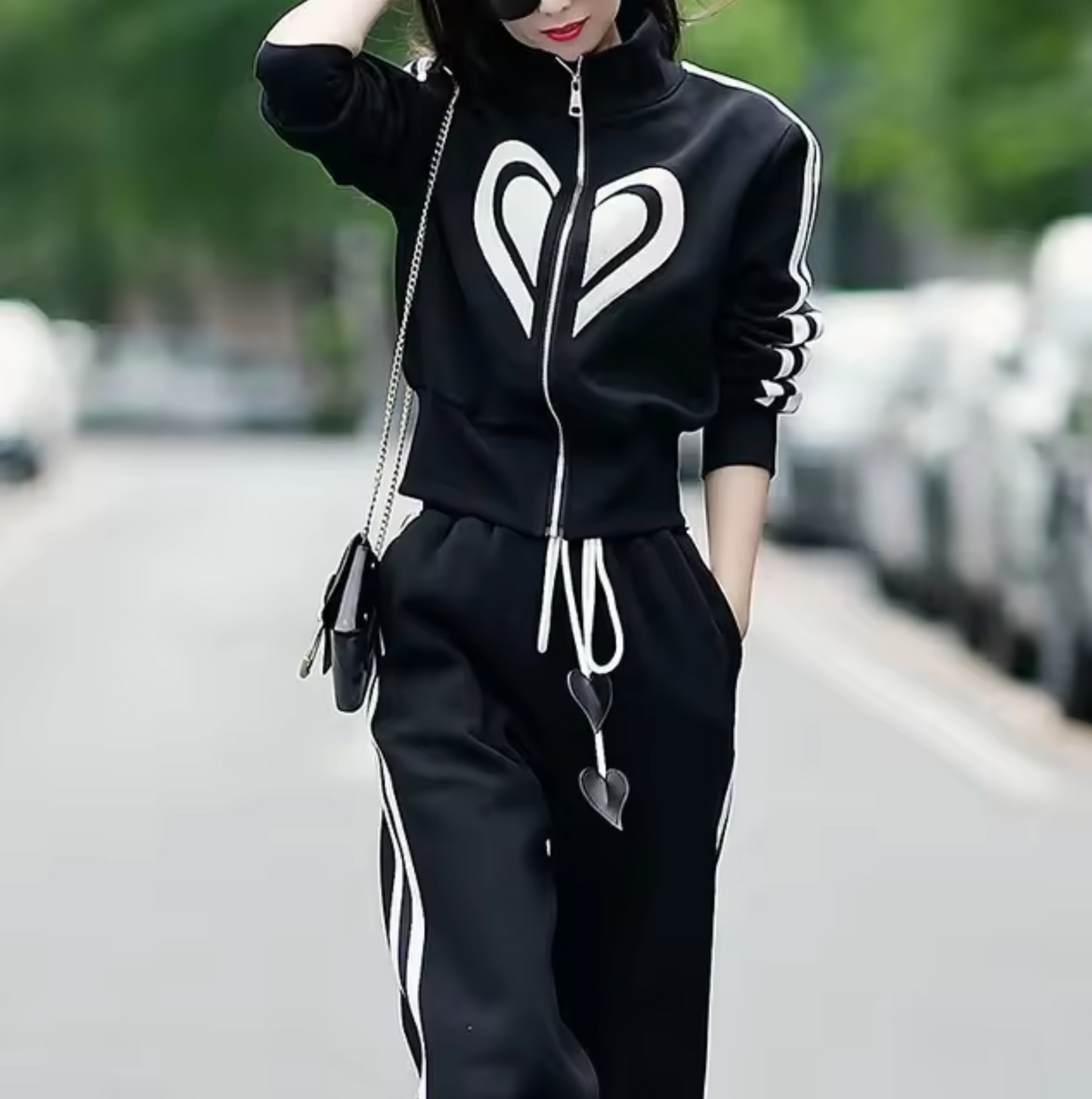 Dionne – Casual Zip-up Coat and Pants