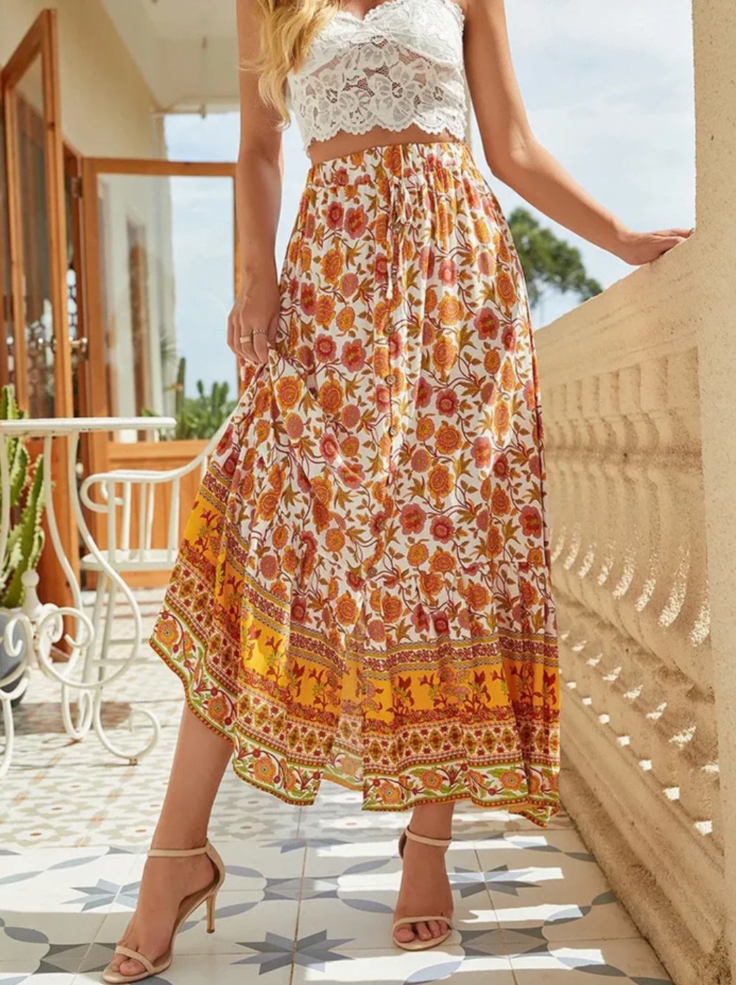 Valdria – Bohemian-style Maxi Skirt
