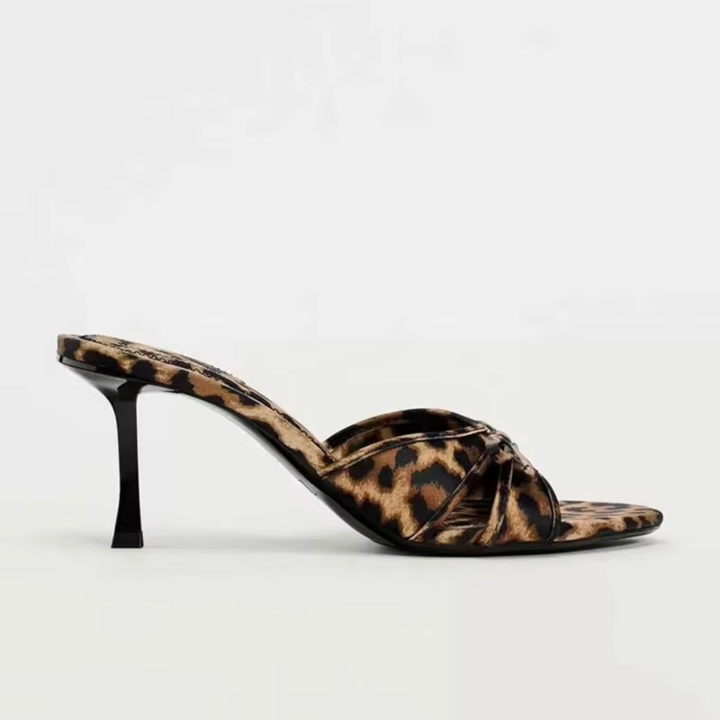 Maila – Leopard Print High Heel Slippers