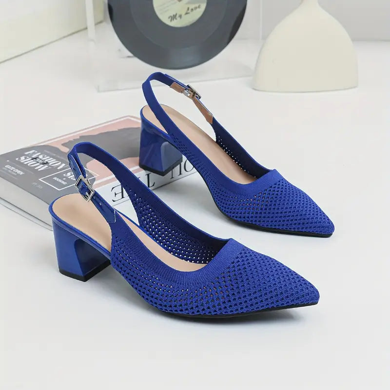 Rinika – Chic Slingback Mesh Knit Sandals