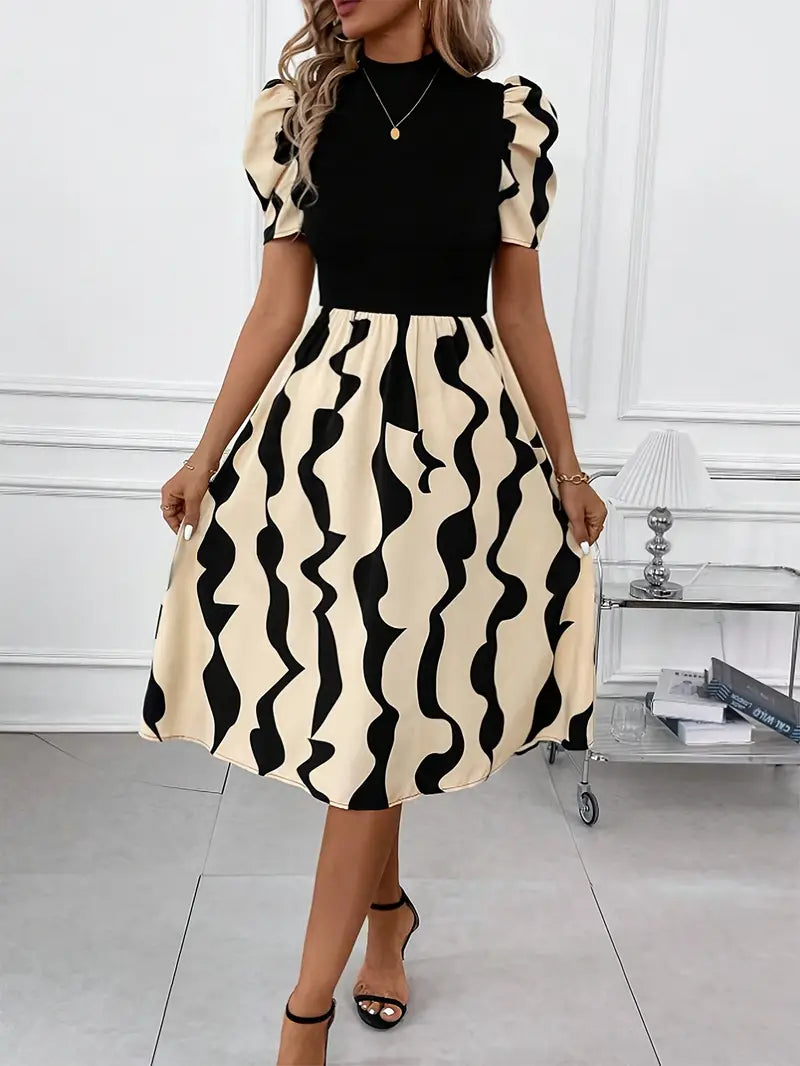 Sable – Elegant Dress with Puff Sleeves
