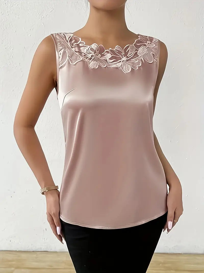 Isalina – Elegant Satin Sleeveless Top