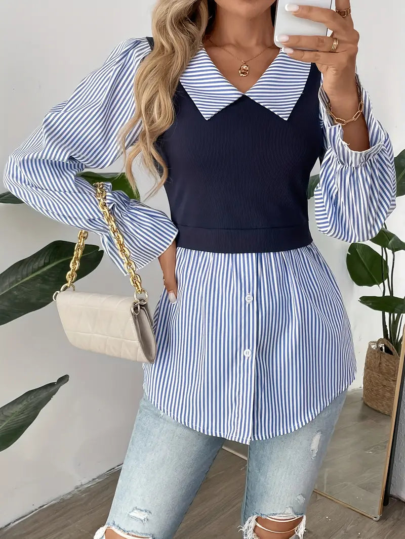 Chinee – Stylish Cotton Two-layer Effect Top