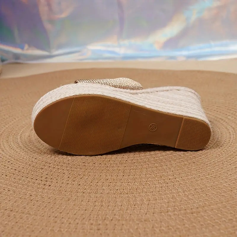 Helga – Stylish Woven Wedge Sandals