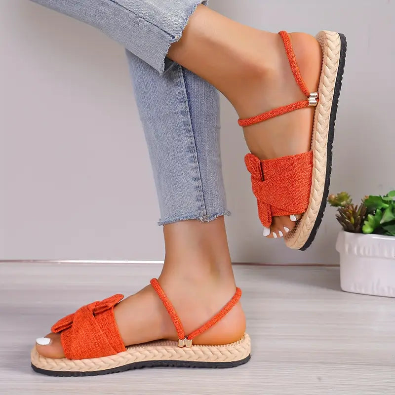 Dahlis – Sandals with Ankle Strap and Bow