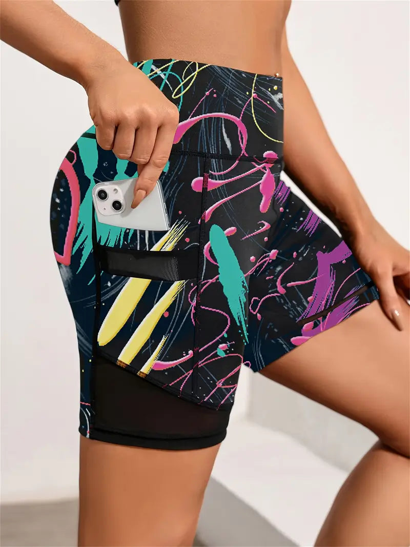 Lyricca – High-waist Biker Shorts with Pockets