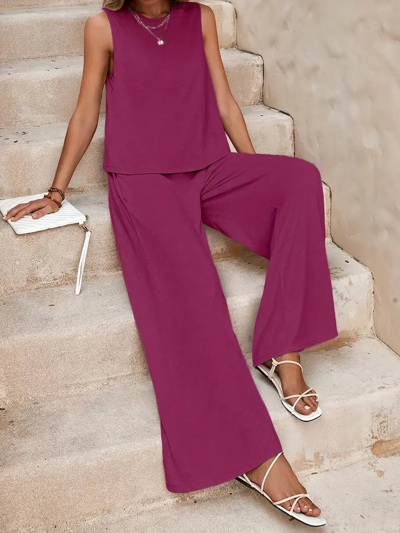 Remy – Elegant Sleeveless Top and Pants Set