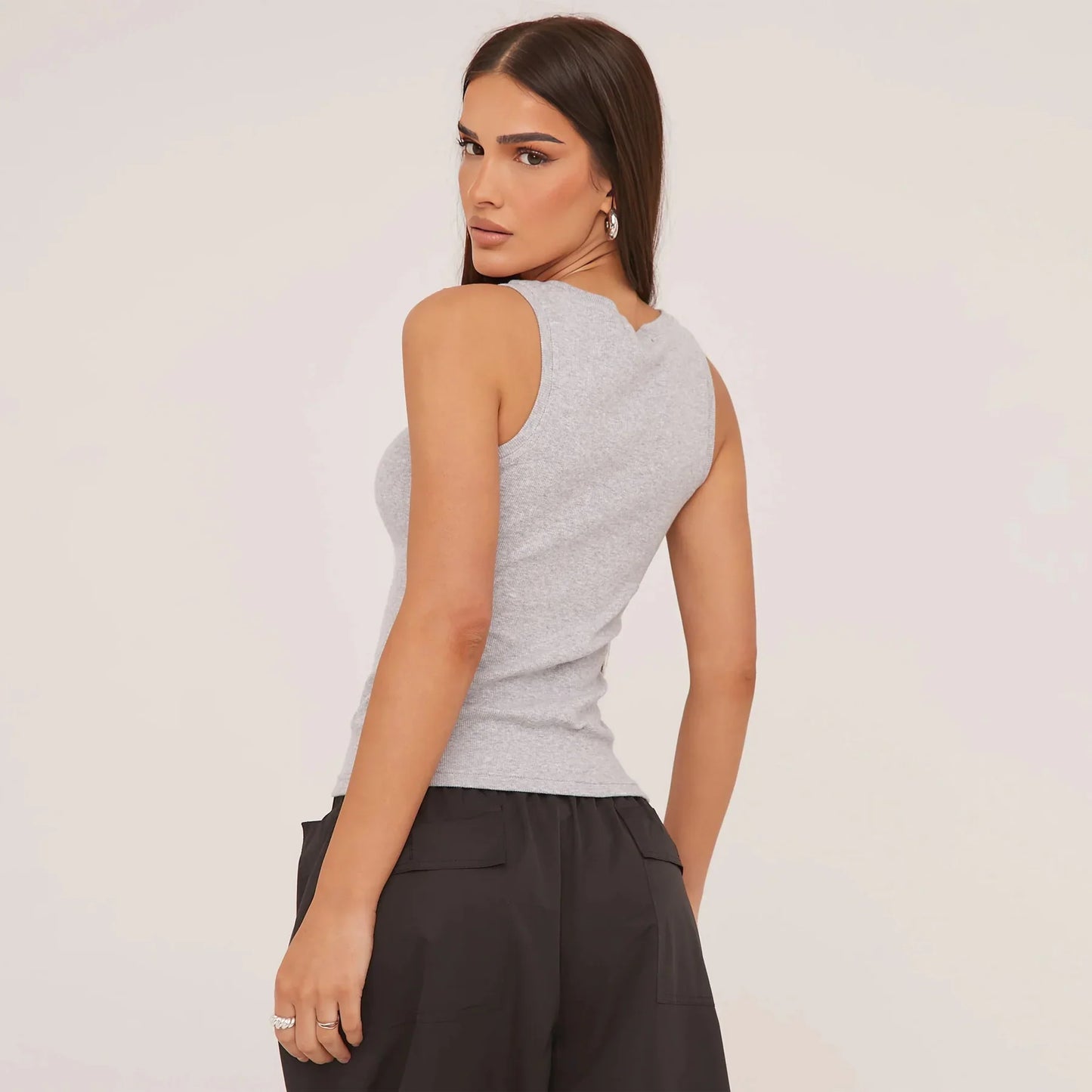 Mireya – Ribbed Cotton Knit Tank Top