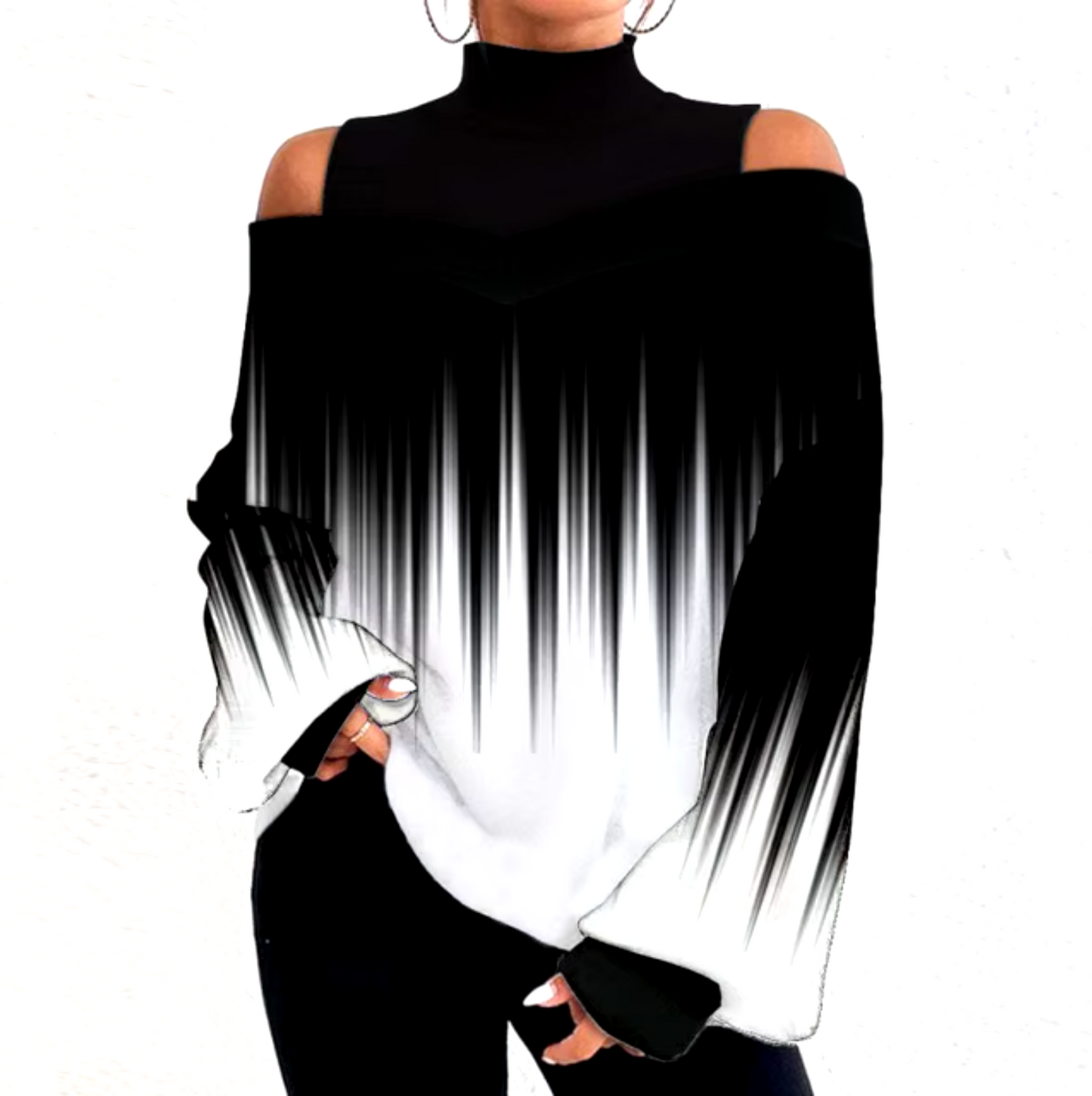 Liset – Off-shoulder Turtleneck Blouse