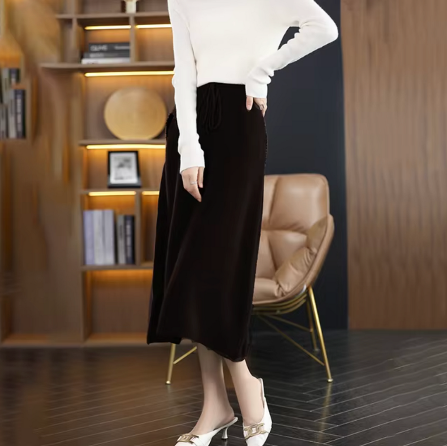 Heina – Wool Midi Skirt