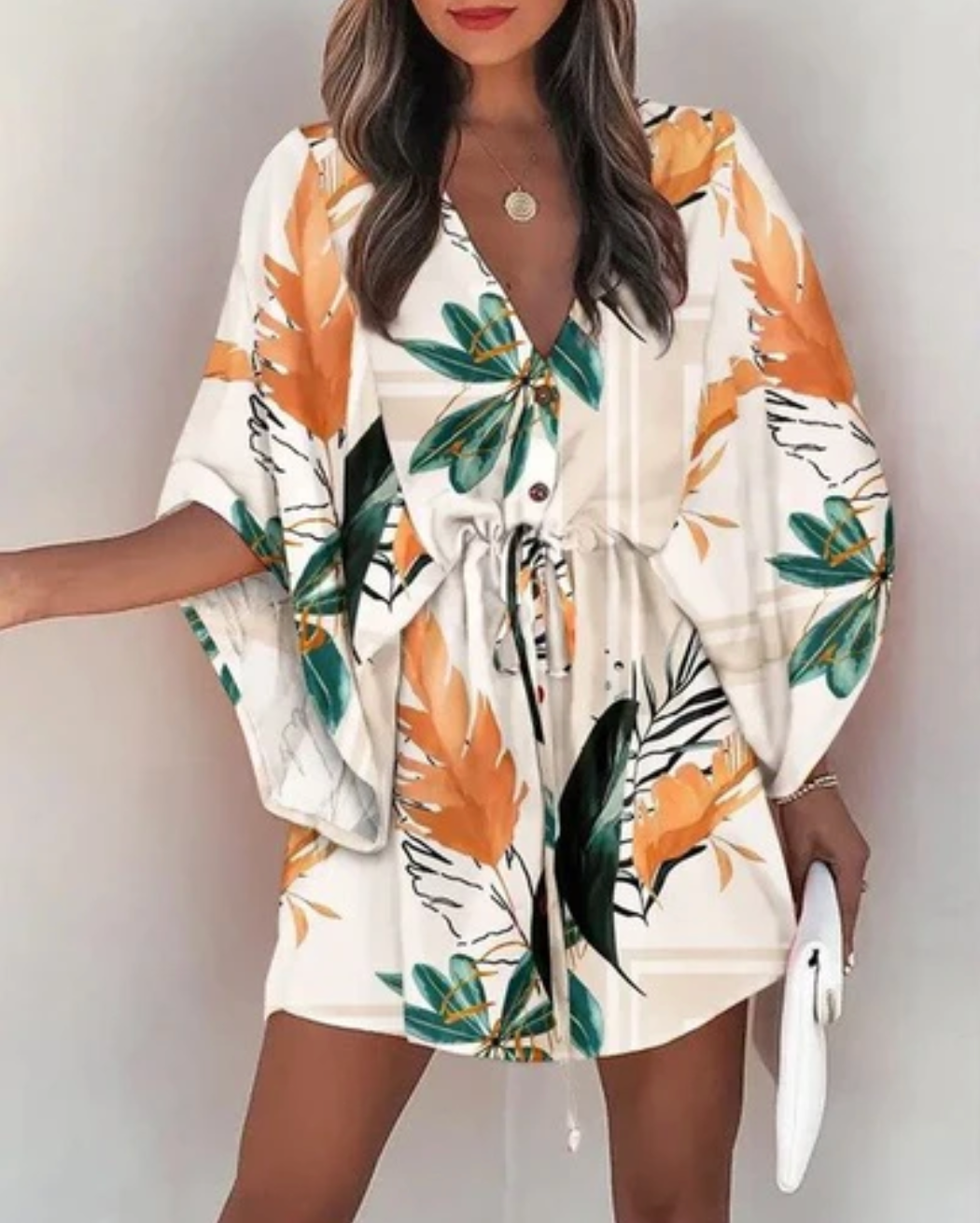 Nerezza – Stylish Dress with Tropical Print