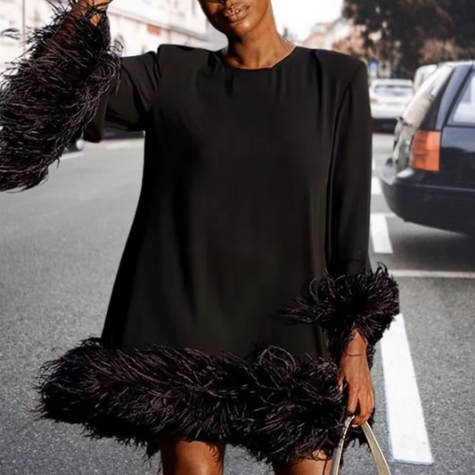 Clover – Stylish Fur-Lined Dress