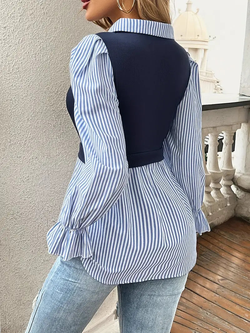 Chinee – Stylish Cotton Two-layer Effect Top