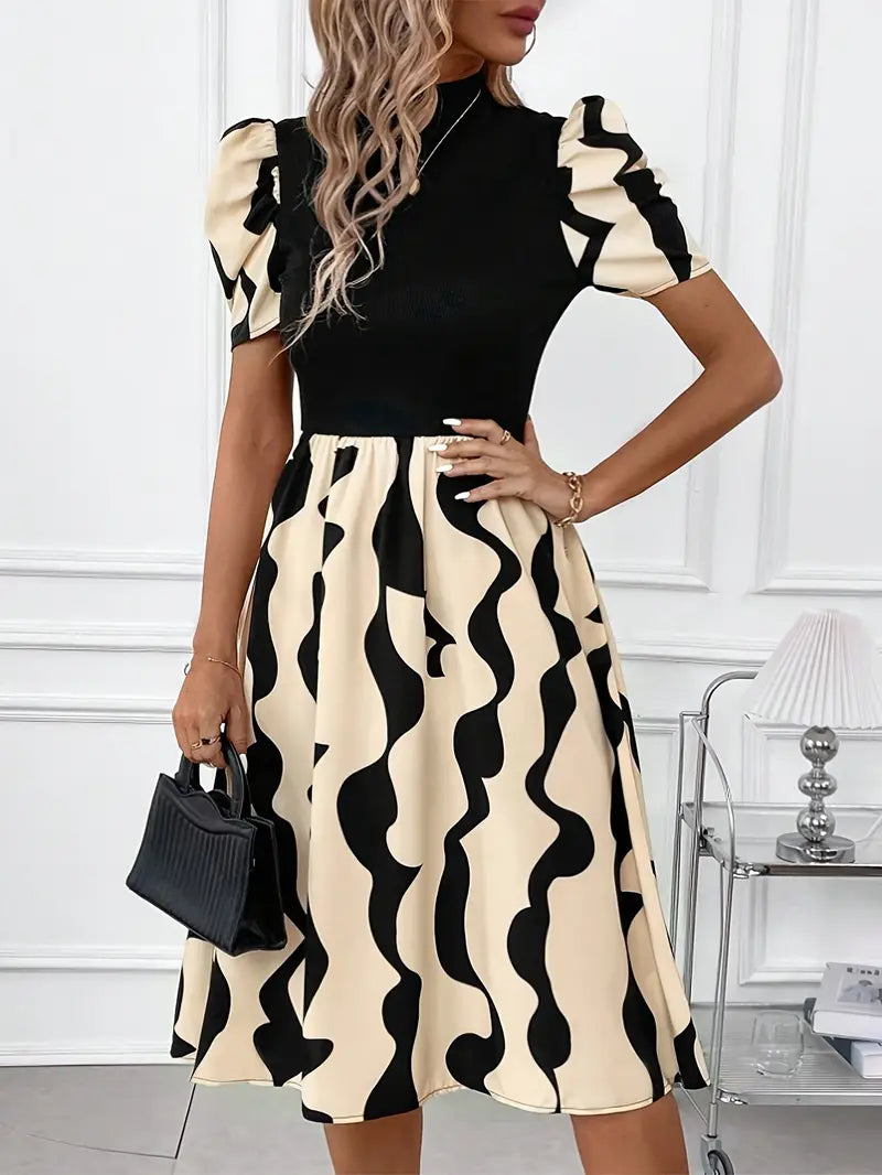 Sable – Elegant Dress with Puff Sleeves