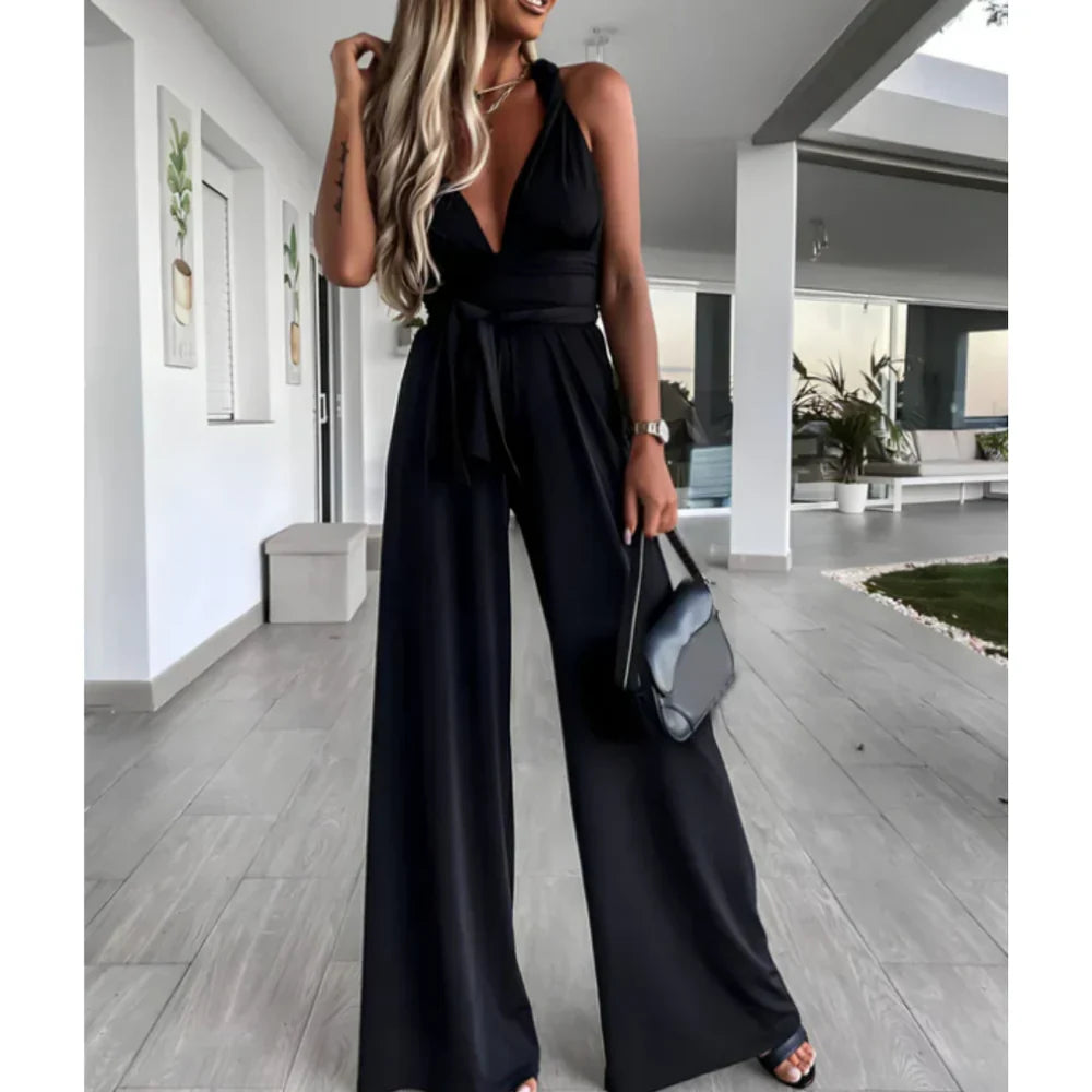 Sabella – Elegant V-neck Jumpsuit