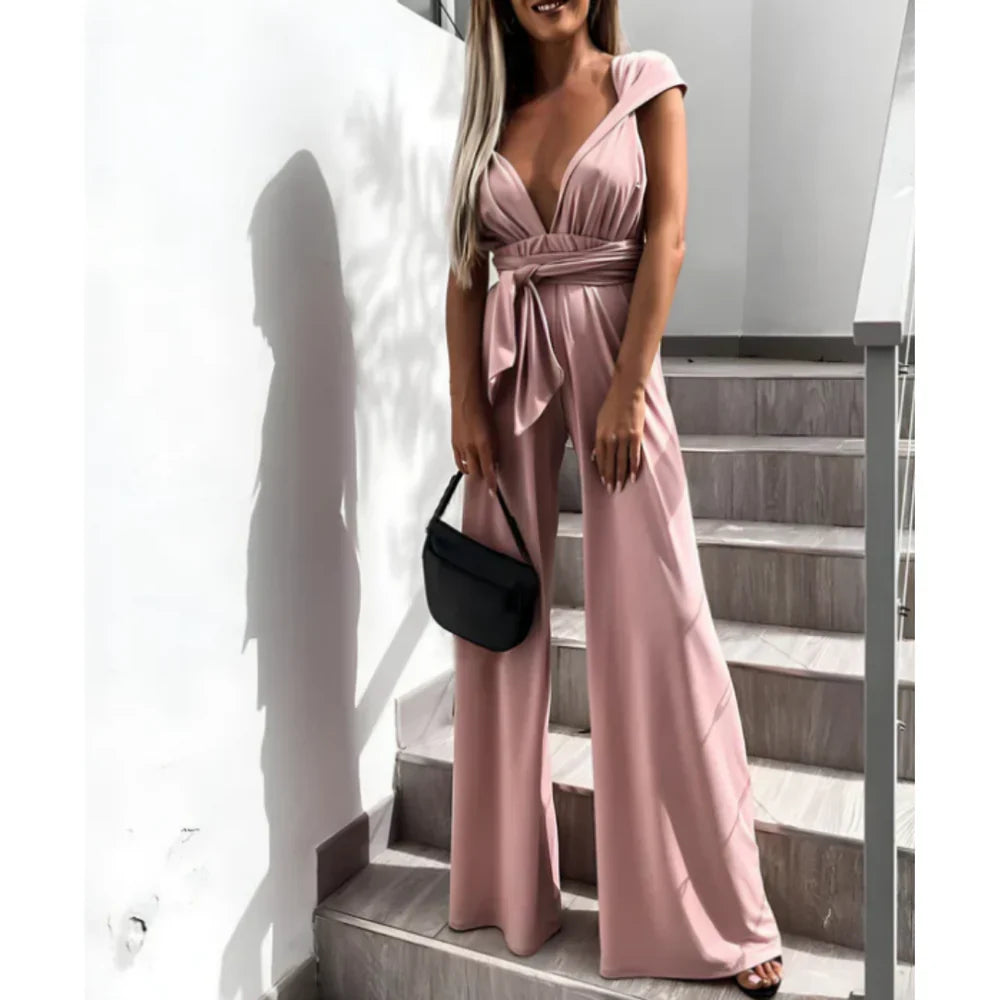 Sabella – Elegant V-neck Jumpsuit