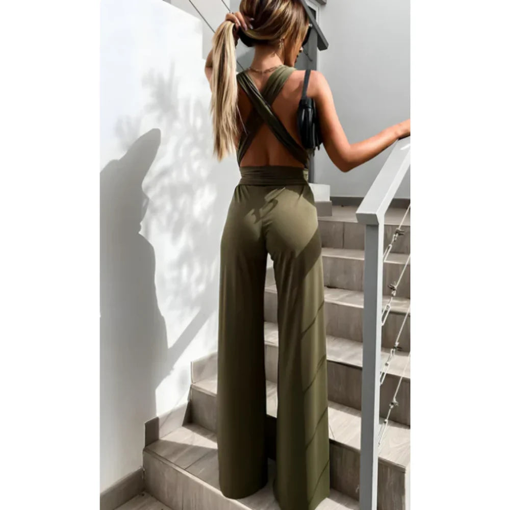Sabella – Elegant V-neck Jumpsuit
